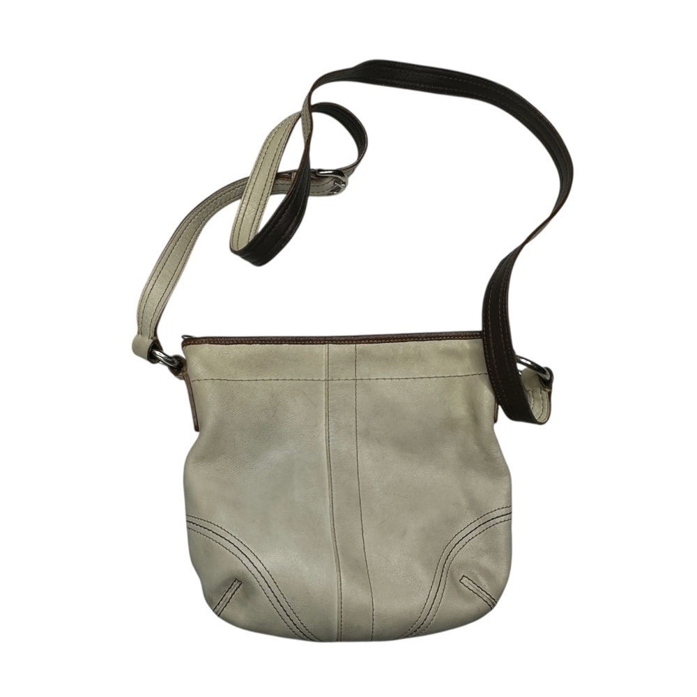 Coach Cream and Brown Crossbody‎ Bag